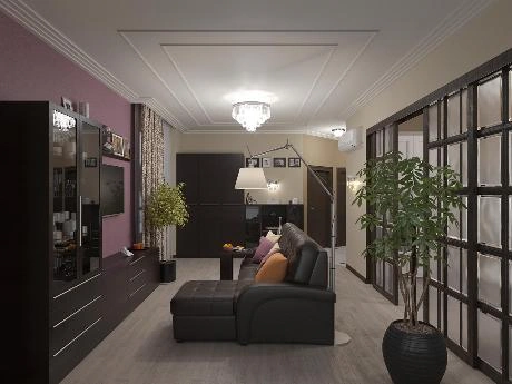 Гостиная в неоклассическом интерьере