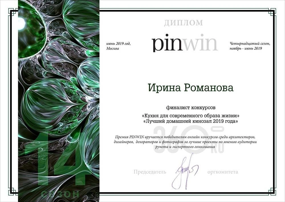 Диплом Кухня для Современного Образа Жизни Лучший Домашний Кинозал